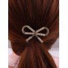 Pince à Cheveux Motif Nœud en Strass et Perle Fantaisie - d'or 