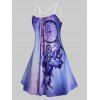 Robe Teintée à Imprimé Galaxie Anneau en O de Grande Taille - Pourpre 5X
