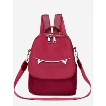 

Metal Cat Ear Pattern Backpack, Red