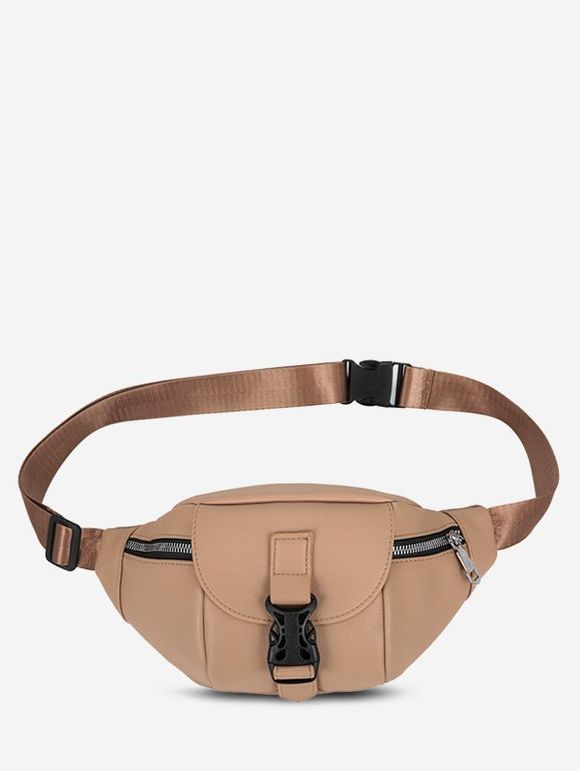 Sac de Poitrine Simple Bouclé - Brun 