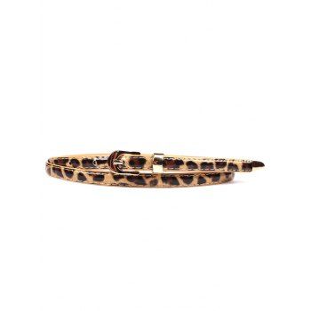 

Leopard Print Slim Buckle Belt