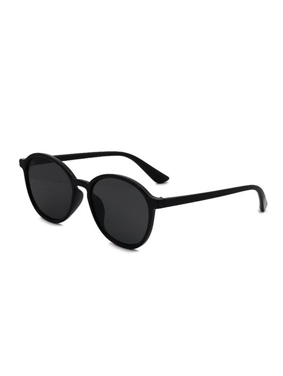Lunettes de Soleil à Monture Ronde Anti-UV - Noir 