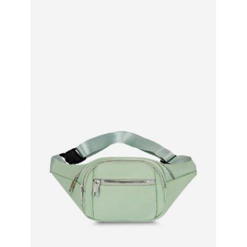 

Multi Compartment Nylon Bum Bag, Light green