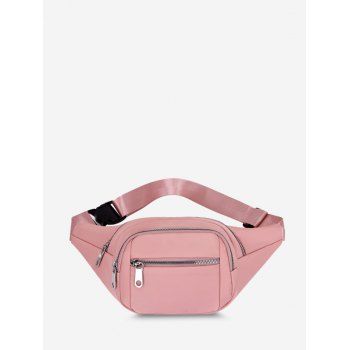 

Multi Compartment Nylon Bum Bag, Pink