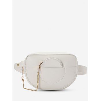 

Faux Leather Bum Bag With Pouch, White