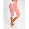 Legging Corsaire en Blocs de Couleurs à Ourlet Tulipe - Rose clair XXXL