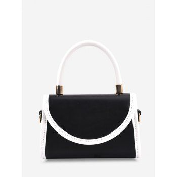 

Color Contrast Binding Crossbody Bag, Black