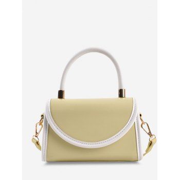 

Color Contrast Binding Crossbody Bag, Yellow