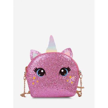 

Cartoon Unicorn Sequin Crossbody Bag, Pink