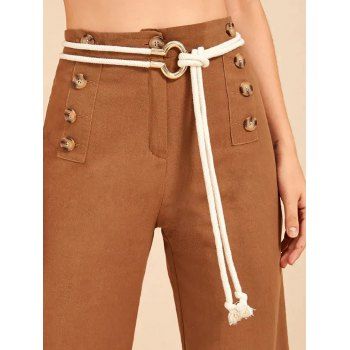 

Double Rope Knot Waist Belt, Warm white