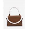 Sac à Bandoulière en Couleur Contrastée - café 