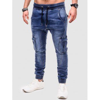 

Multi Pockets Twisted Jeans, Blue