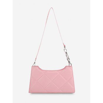 

Lozenge Quilted Half Chain Shoulder Bag, Pink