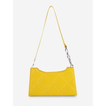 

Lozenge Quilted Half Chain Shoulder Bag, Sun yellow