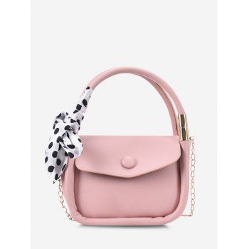 

Chain Dot Print Scarf Crossbody Handbag, Pink