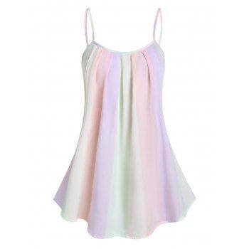 Ombre Pleated Cami Tank Top