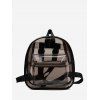 Sac à Dos Transparent à Ourlet Contrasté en PVC - Noir 