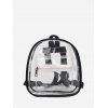 Sac à Dos Transparent à Ourlet Contrasté en PVC - Transparent 