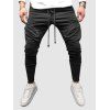 Pantalon de Sport avec Poches Zippées à Cordon - Noir L