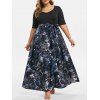 Maxi Robe Ceinturée à Imprimé Fleurie 2 en 1 - Noir 3X