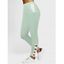 Legging Moulant en Blocs de Couleurs avec Bouton - Vert clair L