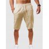 Short Simple Décontracté à Cordon - Jaune clair S