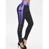 Legging Moulant à Crreaux à Taille Haute - Noir M