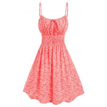 

Summer Space Dye Ruched Bust Strappy Dress, Light pink