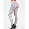 Legging Applique en Dentelle Teinté - Rose clair XL