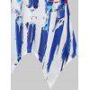 Débardeur Mouchoir à Imprimé Crâne Drapeau Américain en Dentelle Insérée - Bleu XXL