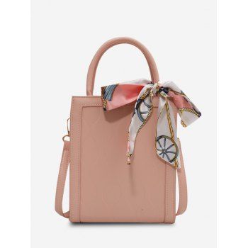 

Boxy Scarf-Tied Crossbody Bag, Light pink