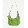 Sac à Bandoulière à Double Chaîne avec Pendentif - Vert 