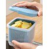 Boîte de Rangement de Vêtements Tricotées Niveau Cheville Transparentes à Deux Couches - Bleu Lierre 