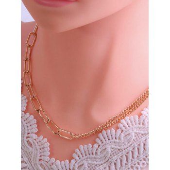 

Spliced Chain Hip Hop Style Necklace, Golden