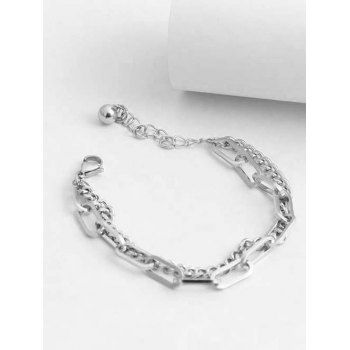

Double Layer Chunky Chain Bracelet, Silver
