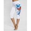 Legging Capri à Imprimé Papillon Fleur - multicolor M