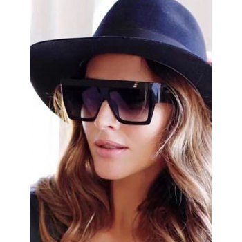 

Oversize Square Frame Wide Temple Sunglasses, Slate blue