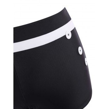 Buy Vintage Tummy Control Tankini Swimwear Polka Dot Boyshort Swimsuit Set. Picture