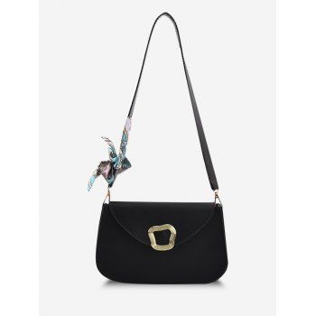

Irregular Metal Embellished Scarf Shoulder Bag, Black