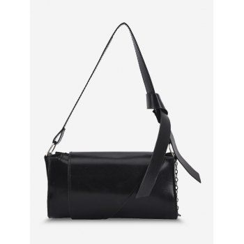 

Chain Zip Solid Crossbody Bag, Black