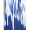 Haut Abstrait Imprimé Grande Taille à Col Cranté - Bleu 3X