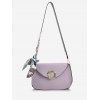 Sac à Bandoulière Irrégulier Embelli D'Echarpe en Métal - Violet clair 