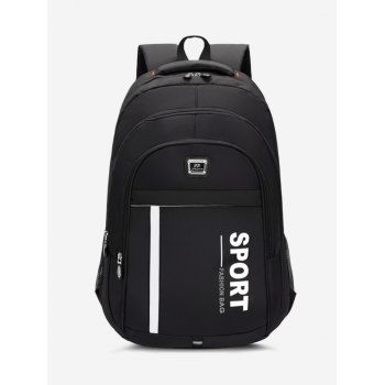 

Sport Letters Pattern Laptop Backpack, Black