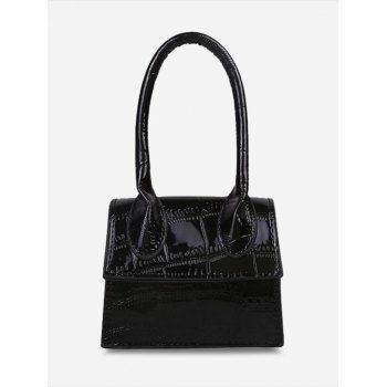 

Chain Mini Stone Textured Crossbody Bag, Black