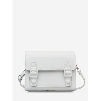 

Retro Rectangle Messenger Crossbody Bag, Milk white