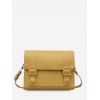 Sac à Bandoulière de Messager Rectangulaire Style Rétro - Jaune Soleil 