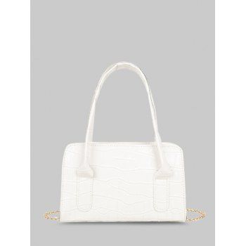 

Embossed Top Handle Crossbody Bag, Milk white