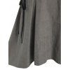 Jupe Haute Basse à Bretelle Boutonnée à Lacets - Gris S