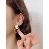 Boucles D'oreilles en Forme de Cercle avec Décoration de Gemmes Fausses - d'or 