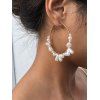 Boucles D'Oreilles Anneau Larges en Fausse Perle - d'or 